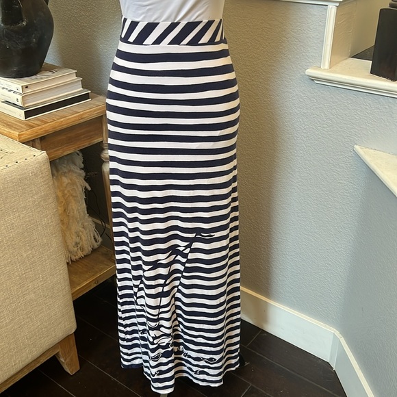 Lilly Pulitzer Sailboat Striped Maxi Skirt Size XS - Picture 2 of 8